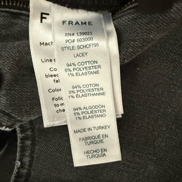 FRAME Denim  Eyelet-Hem Cropped Lacey Flared Jeans – Size 25 - Picture 4 of 8